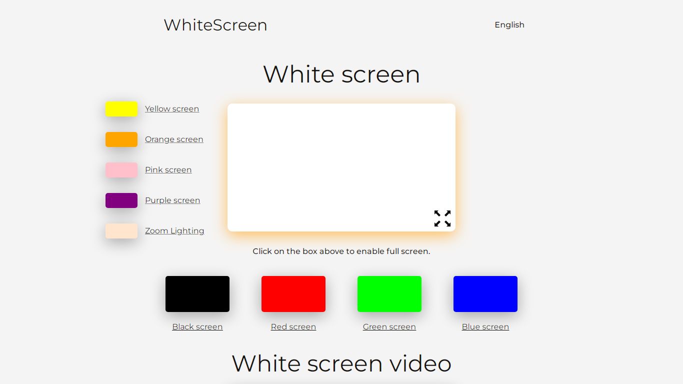 White screen | Online Tool