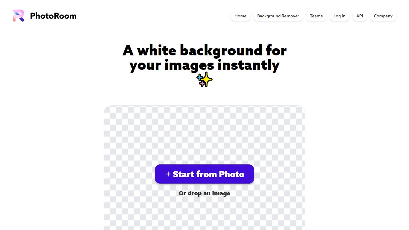 A white background for your images instantly - PhotoRoom